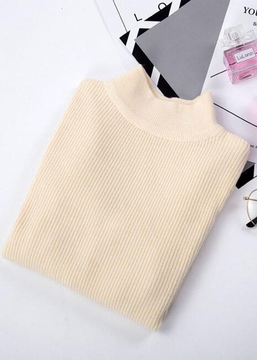 Áo len dệt kim cổ 3 phân- len gân chất đẹp