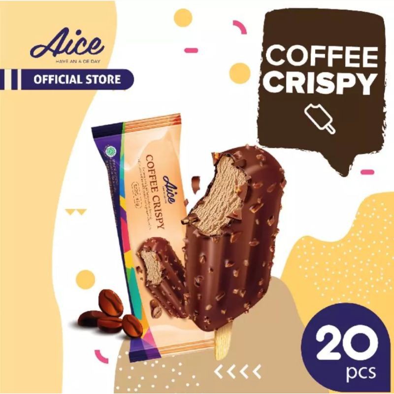 [chỉ giao HCM chọn giao hàng 2h]KEM AICE CÀ PHÊ GIÒN