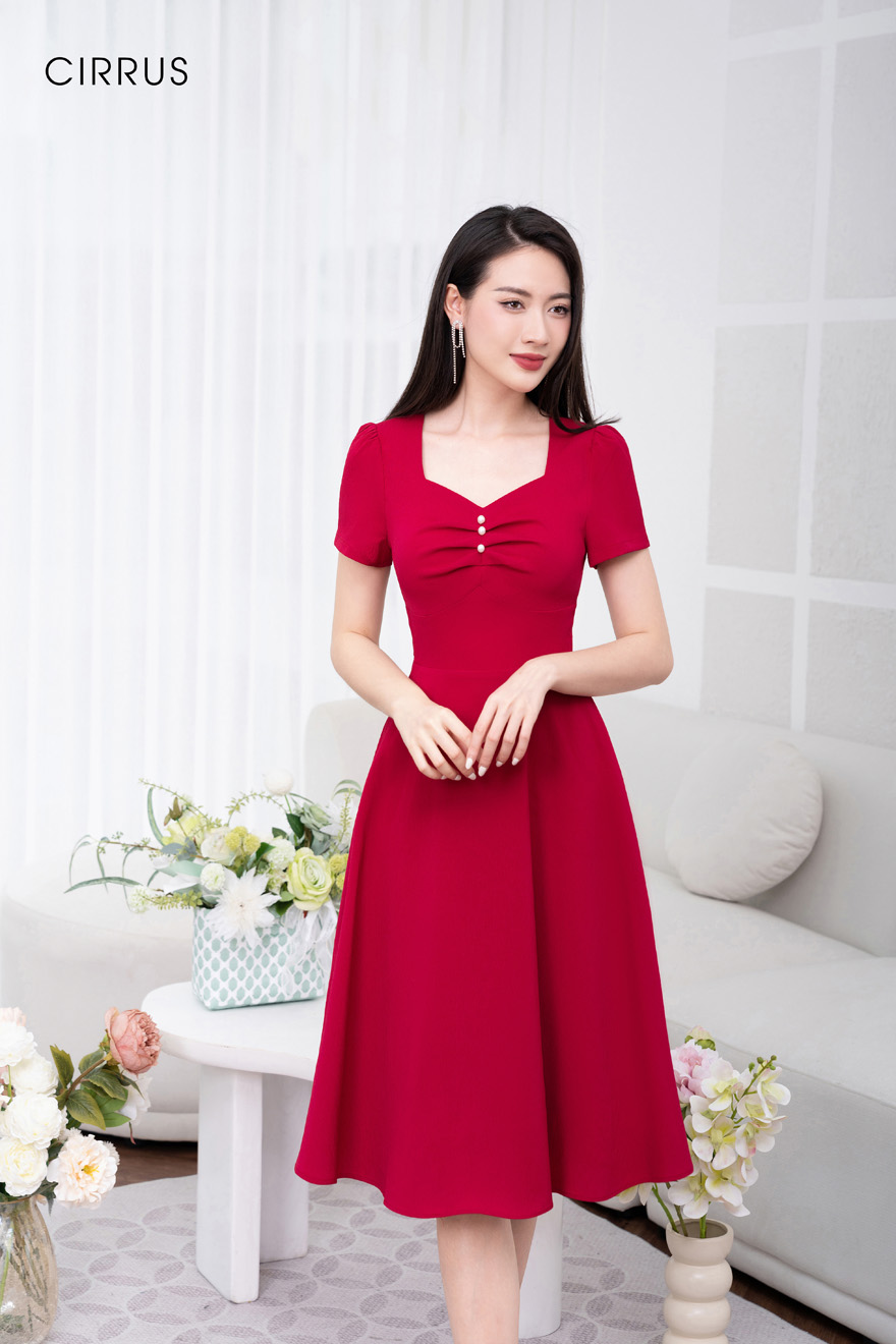 Đầm xòe CIRRUS 203200 đỏ