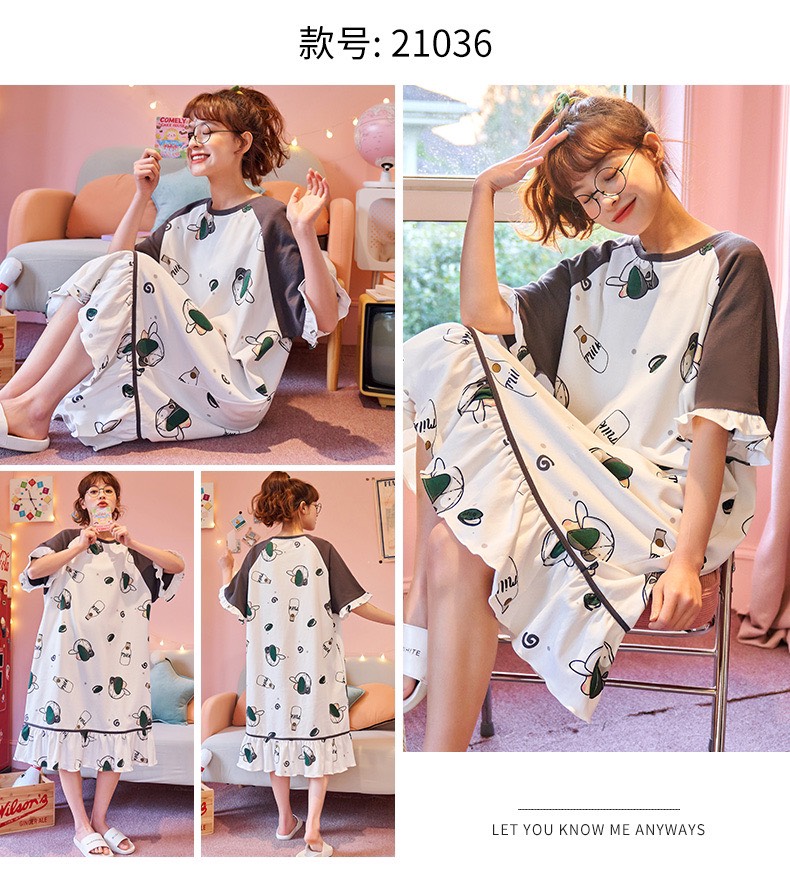 Đầm bigsize dáng suông thun cộc tay chân váy đuôi cá