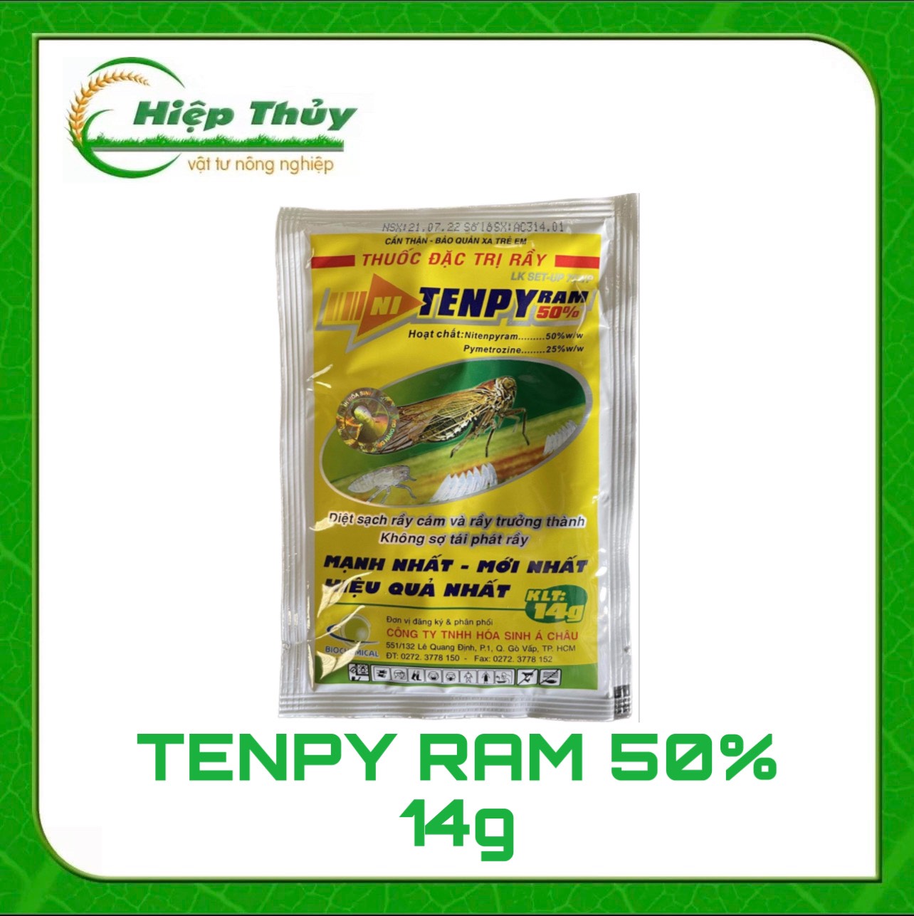 ĐẶC TRỪ RẦY, BỌ TRĨ, BÙ LẠCH LK SET UP 75WP TENPY RAM 50% (gói 14g)