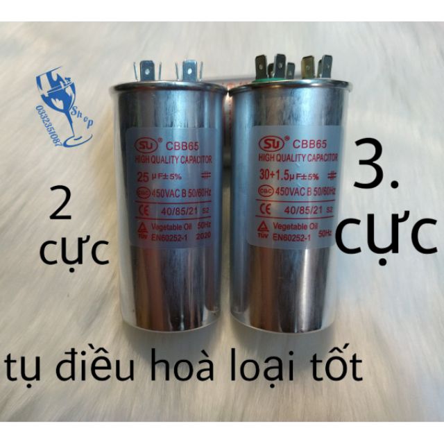 Tụ nhôm loại tốt - tụ su cbb65 25uf - 60uf 450v