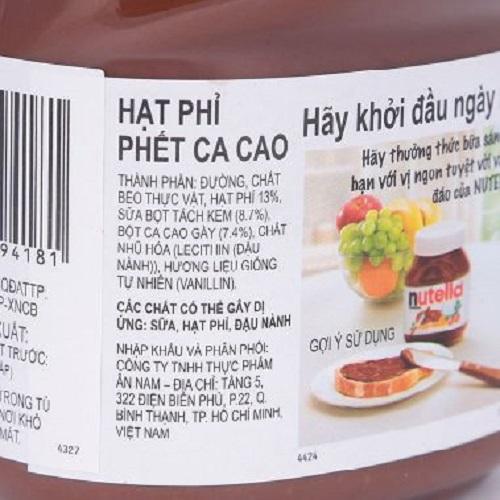 Nutella socola Úc hạt phỉ 200g phết sandwich, biscuits vị ngọt dịu cực ngon date mới