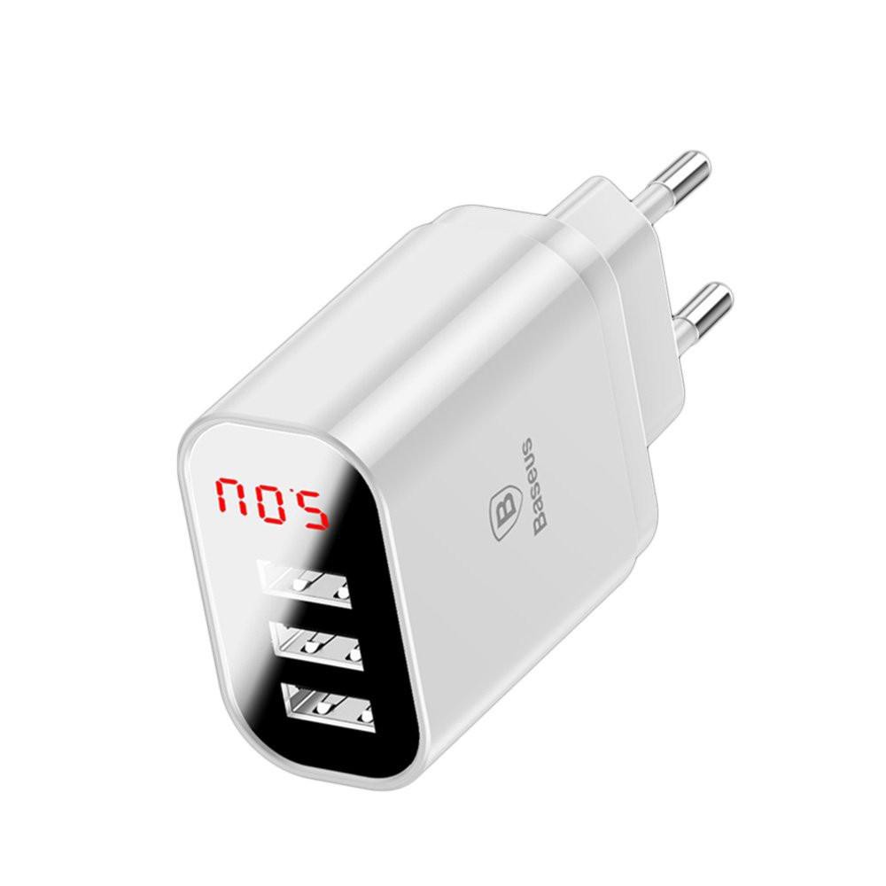 Sạc 4 cổng USB 30w BASEUS Mirror Lake Digital (EU) CCJMHB-B01 / B02