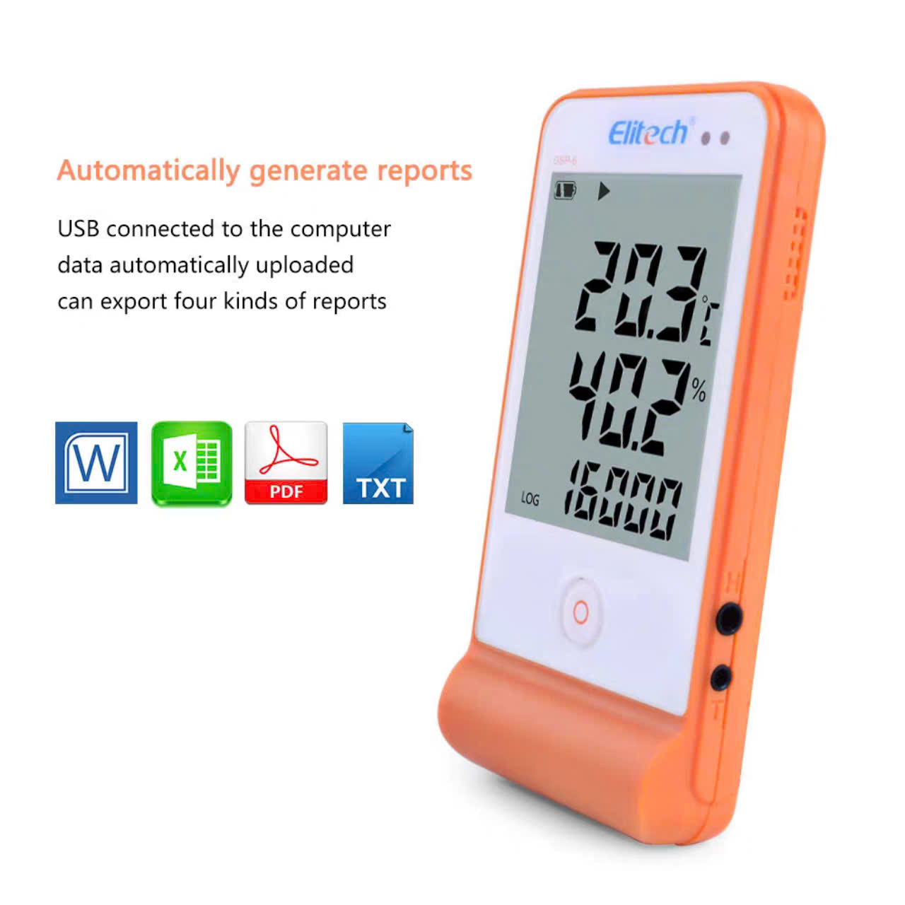 [HCM]Nhiệt ẩm kế tự ghi Elitech GSP-6 (hiệu chuẩn trong 1 ngày)