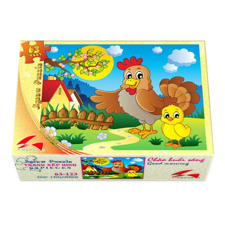 Tranh xếp hình 63 mảnh - CHÀO BUỔI SÁNG (63-123)