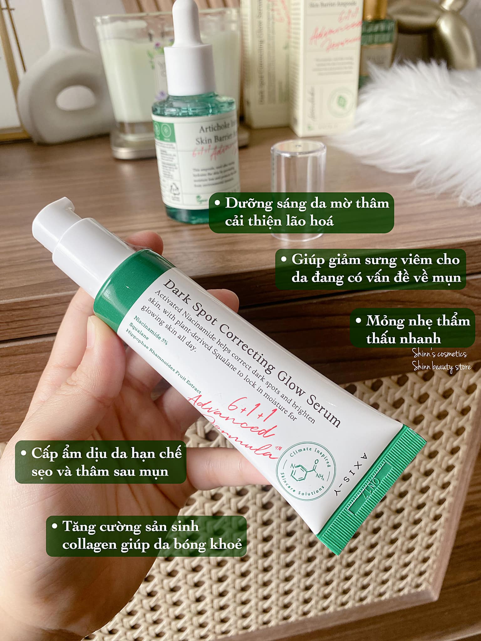 Tinh chất lót dưỡng căng bóng mờ thâm axis-y dark spot correcting glow serum 50ml - chât lượng hàng đầu, sản phẩm đạt chuẩn được khách hàng đánh giá cao, ưa chuộng trên thị trường mời khách yêu trải nghiệm