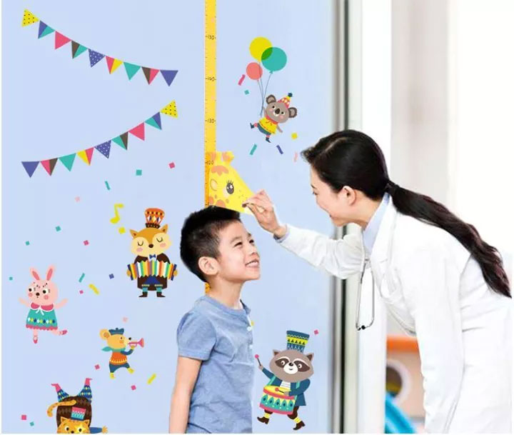 Decal dán tường đo chiều cao cho bé màu sắc đẹp AY9092 Sticker Tranh Dán Tường- Decal dán tường cho bé - Decal dán tường động vật