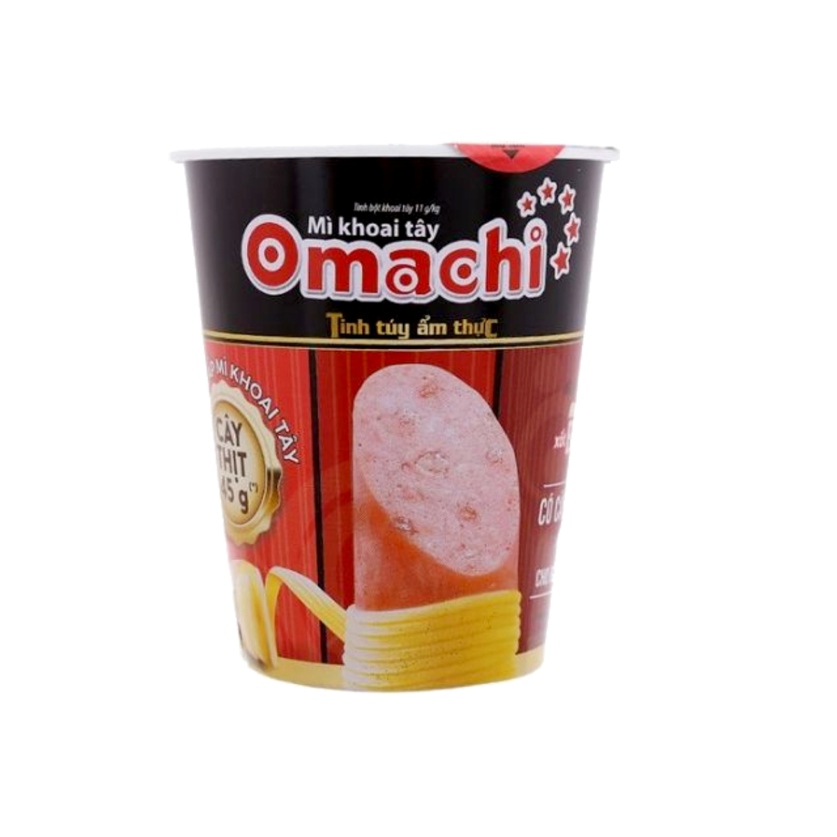 Mì ly khoai tây omachi có cây thịt thật 113g
