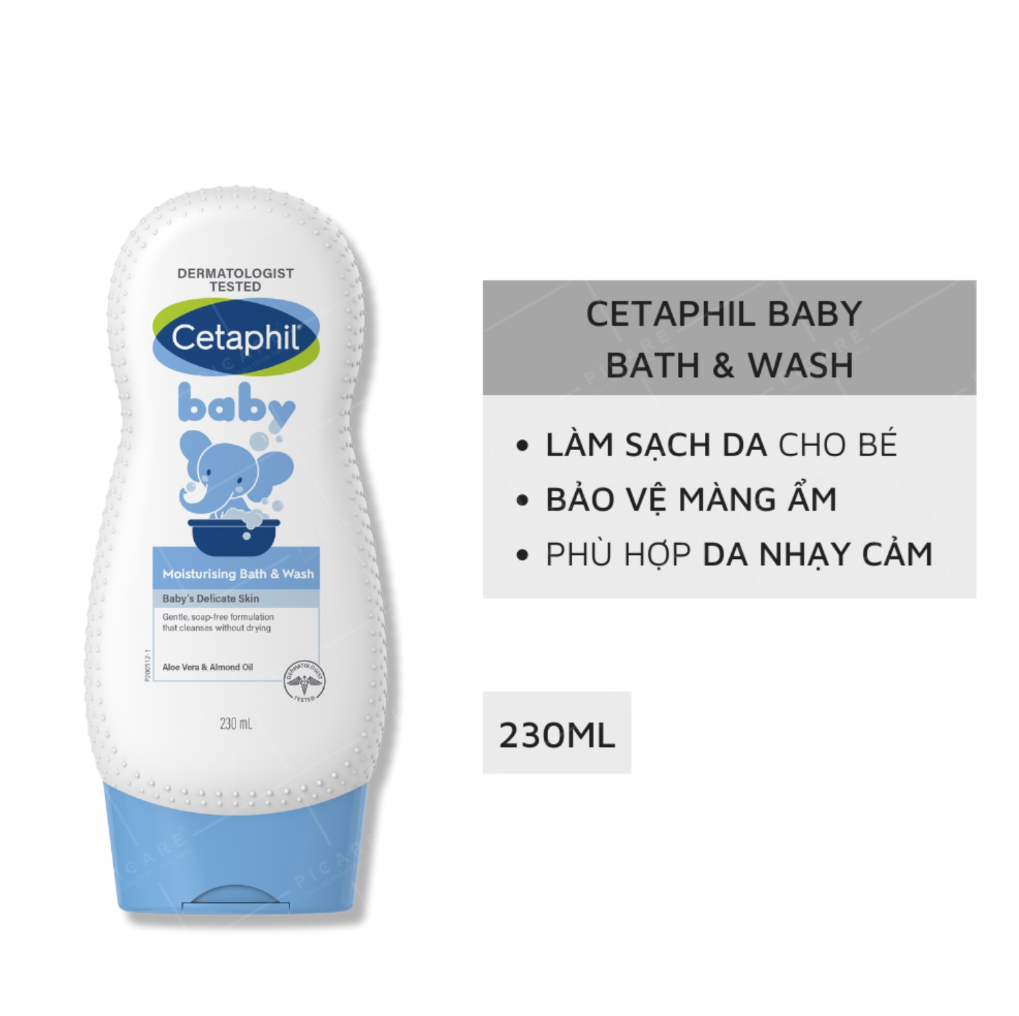Sữa tắm dưỡng ẩm da cho bé Cetaphil Baby 230ml