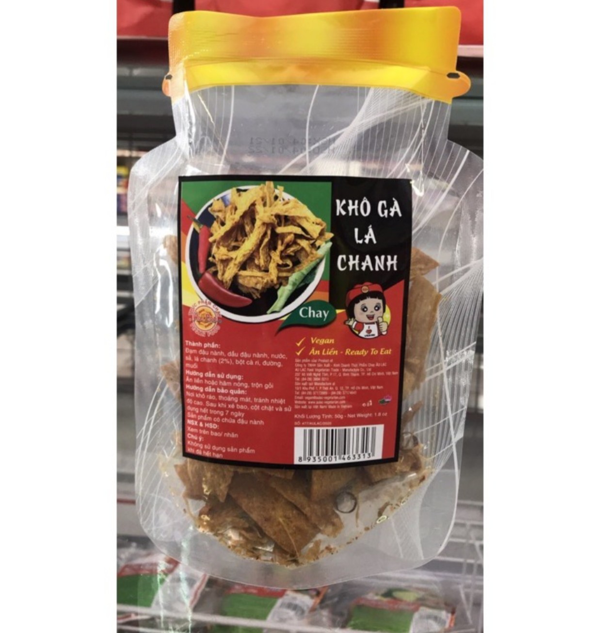 KHÔ GÀ LÁ CHANH CHAY ÂU LẠC (50 G)