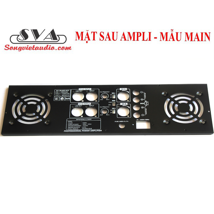 MẶT SAU AMPLI MẪU MAIN PA2400 2 KÊNH