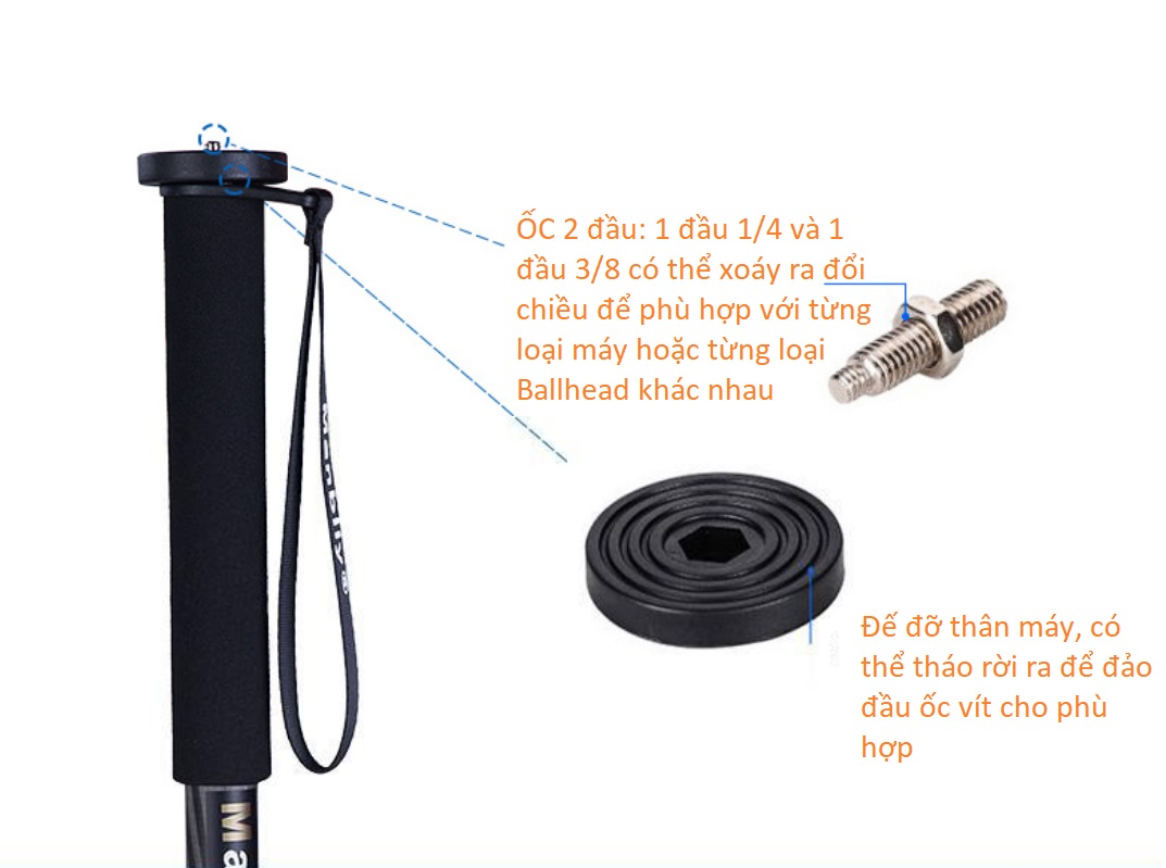 Chân máy ảnh Monopod Manbily C-222