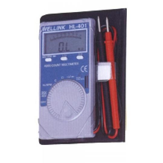 Đồng hồ vạn năng bỏ túi hiện số wellink hl-401, đo điện áp, điện trở, tần số l