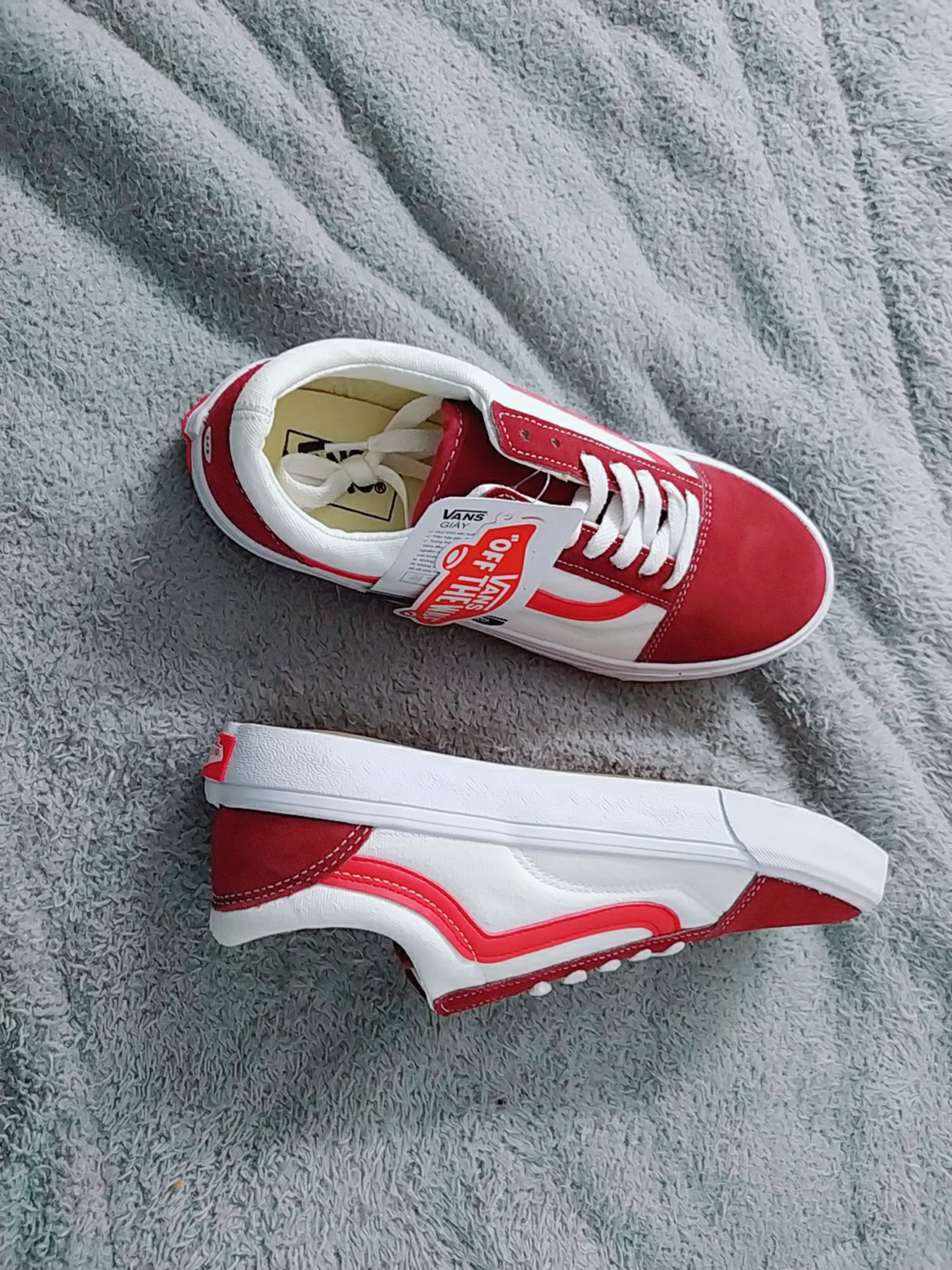 GIÀY VANS STYLE 36 RETRO SPORT TRẮNG ĐỎ [Ảnh Thật - Full Box]
