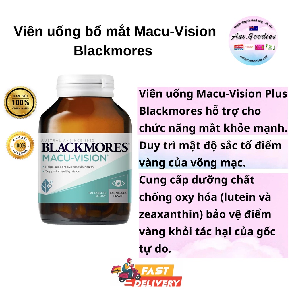 Viên Uống Bổ Mắt Macu-Vision Blackmores Úc