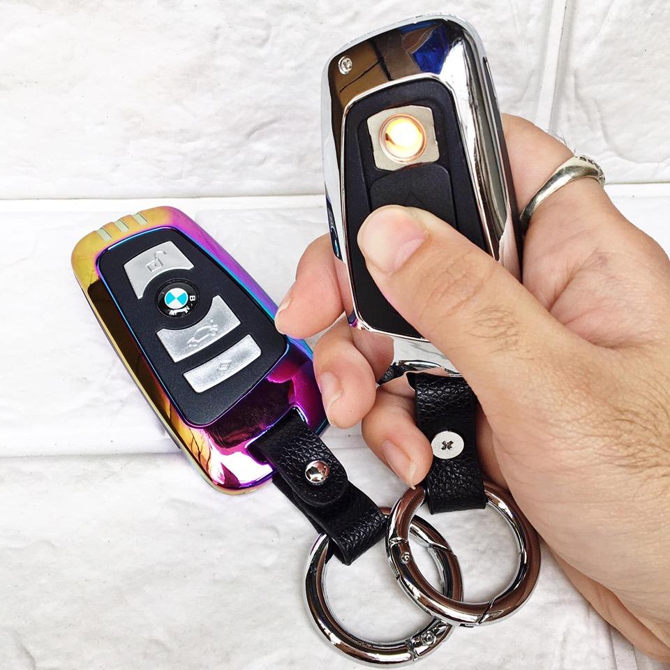 BẬT LỬA ĐIỆN - MÓC KHÓA XE HƠI BMW KIM LOẠI BÓNG - (SẠC ĐIỆN)