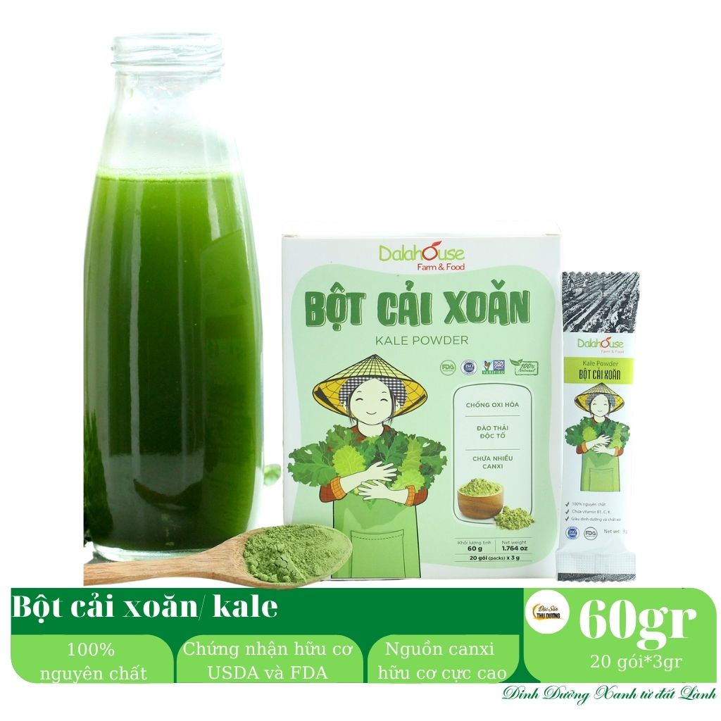 Bột cải xoăn nguyên chất Dalahouse 60gr