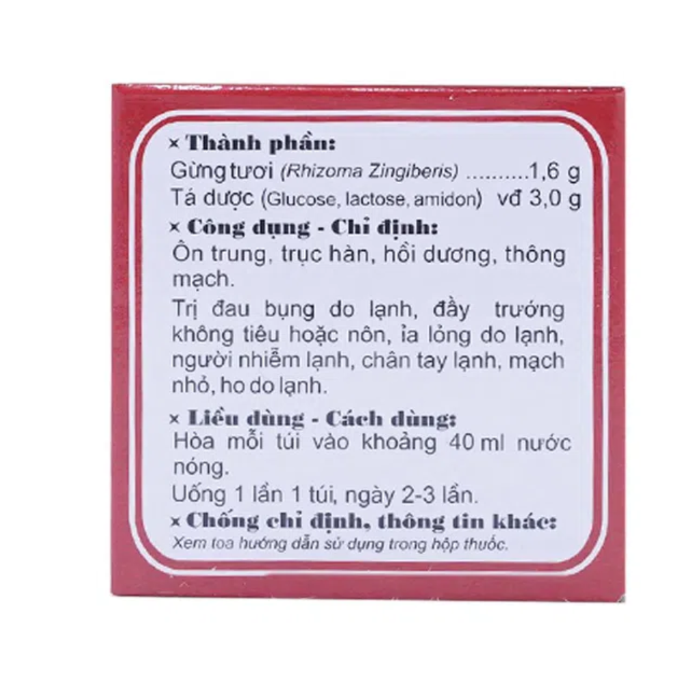 Trà gừng Traphaco (Hộp 10 túi) - Trapharo