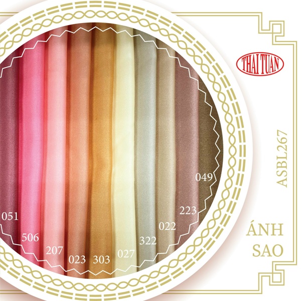Vải Áo dài lụa trơn Ánh Sao Thái Tuấn