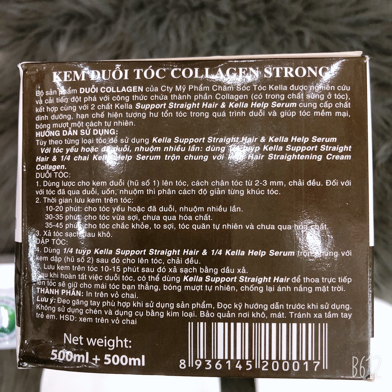 KEM DUỖI ÉP THẲNG , ÉP SIDE TÓC KELLA COLLAGEN STRONG ( không cần nhiệt )