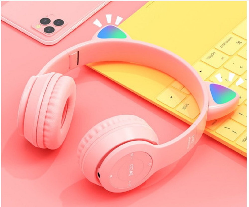 Tai Nghe Mèo Bluetooth P47M, Tai Mèo Dễ Thương, BH 1 tháng