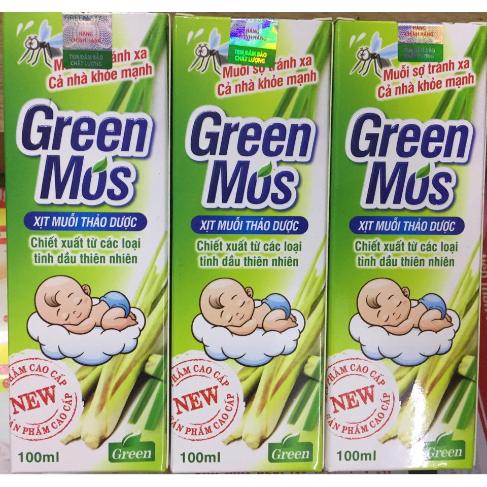 Xịt muỗi Green Mos lọ 100ml, chất lượng sản phẩm đảm bảo an toàn đến sức khỏe và cam kết hàng đúng như mô tả