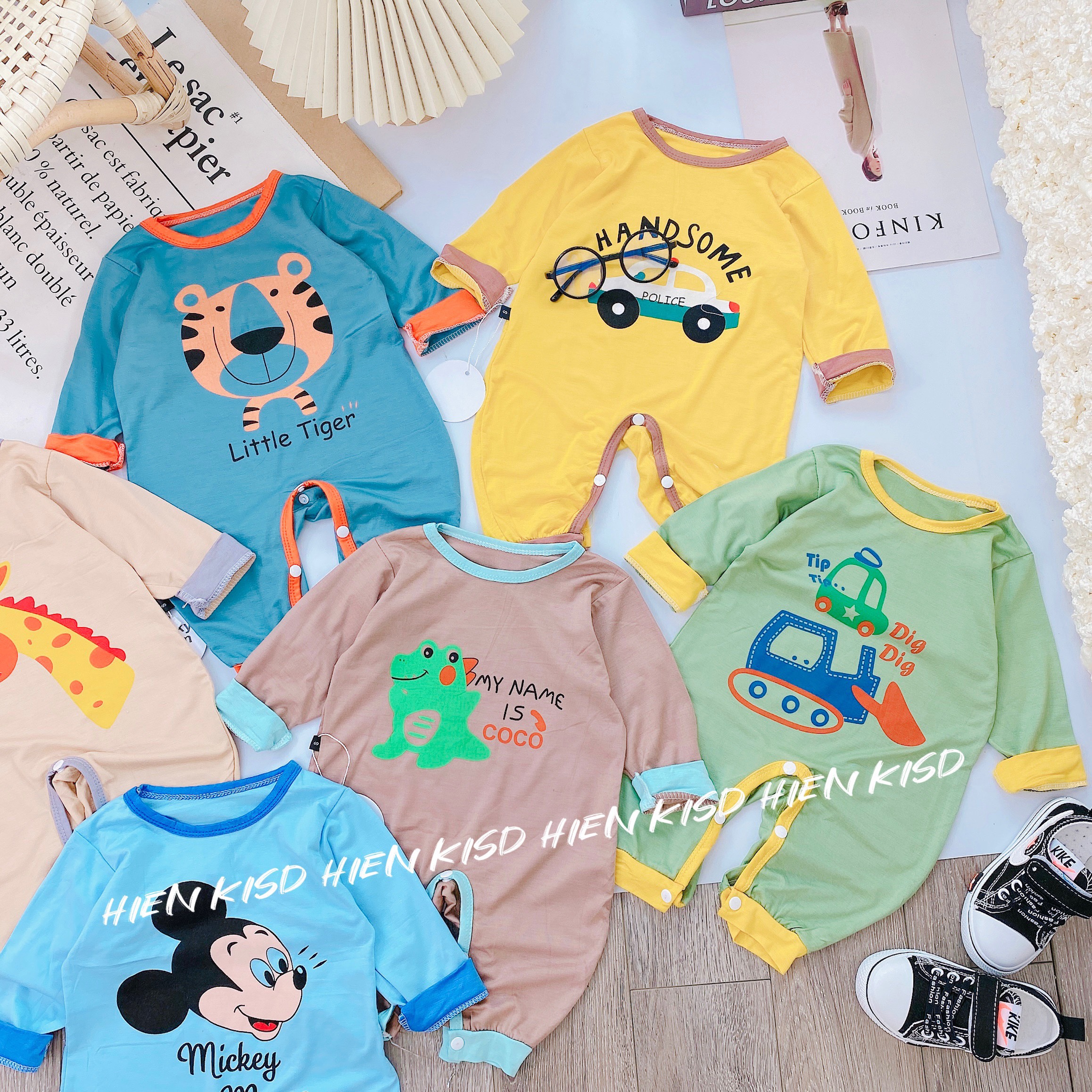 [HÀNG CAO CẤP] Bộ bodysuit dài tay chất cotton mềm mịn cho bé  5 -10kg (0-12tháng) BDN0230-ẢNH + VIDEO THẬT /bộ đồ liền thân hình thú/bộ body cho bé/bộ đồ liền thân hình thú cho bé/bộ đồ liền thân hình thú trẻ em/bộ đồ liền thân