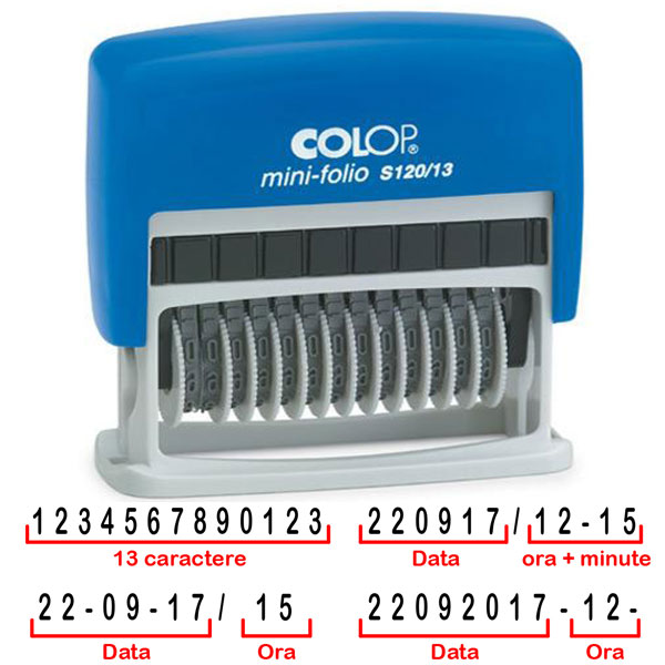 Con dấu 13 số liền mực cao 3mm Colop S120/13
