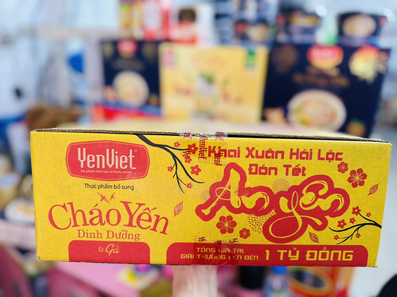 Thùng 30 Gói Cháo Yến Việt Vị Gà Có Lì Xì (30 gói x 50g)