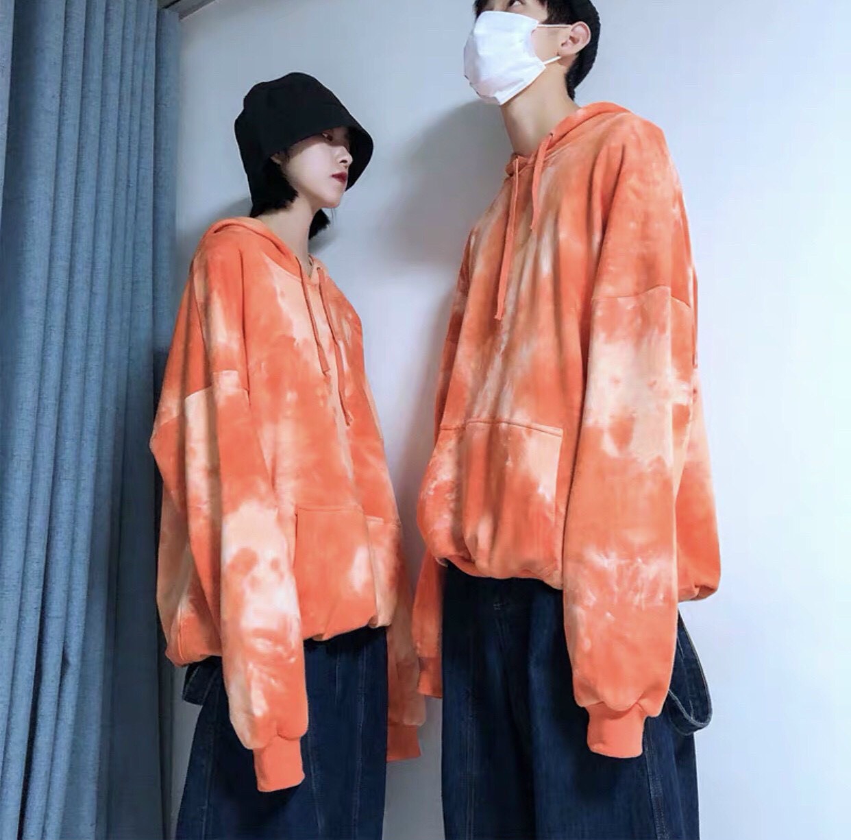 Áo Hoodie Loang Màu Nam Dài Tay Có Mũ Trùm In Họa Tiết tp37