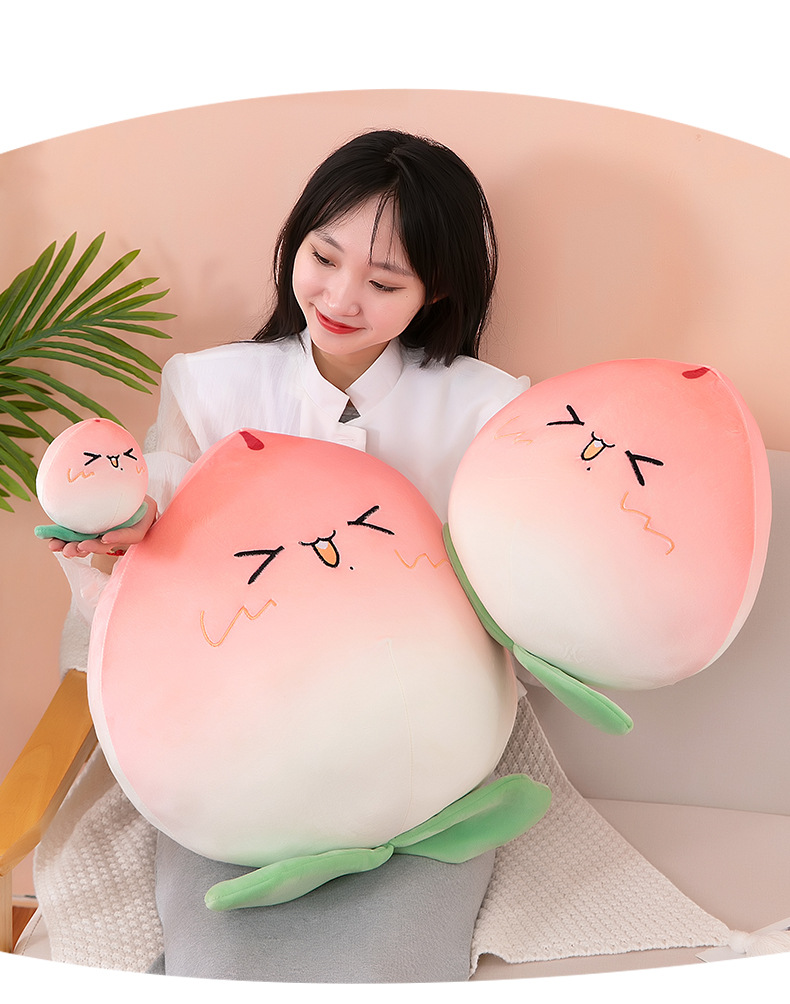 Gấu bông gối ôm trái đào đáng yêu mềm mịn hàng xịn cao cấp loại 1, vải miniso mềm mịn an toàn