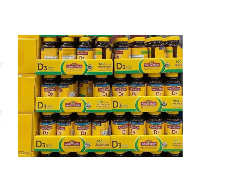 Vitamin D3 Nature Made 1000iu 650 viên