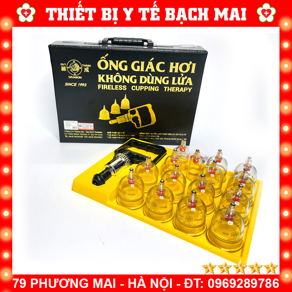 Bộ 15 Ống Giác Hơi Không Dùng Lửa Duy Thành (vali đen)