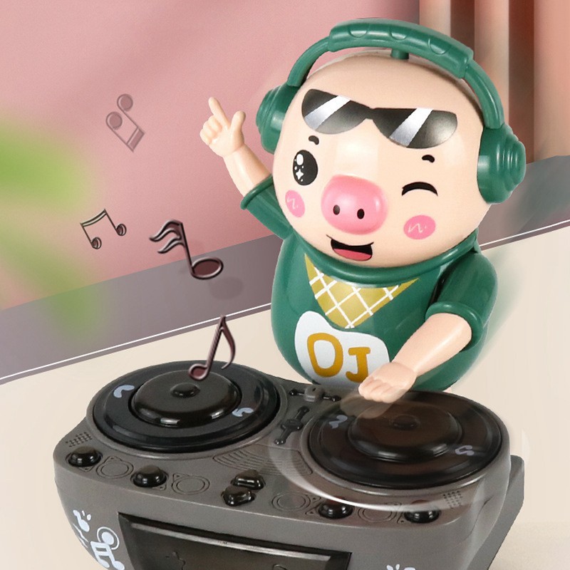 Đồ chơi Heo DJ đánh nhạc  di chuyển tiến lùi vui nhộn, Đồ chơi cho bé Chú Heo Chơi DJ có Nhạc và Đèn, Đồ chơi trẻ em Heo dễ thương nhảy theo nhạc - LICLAC
