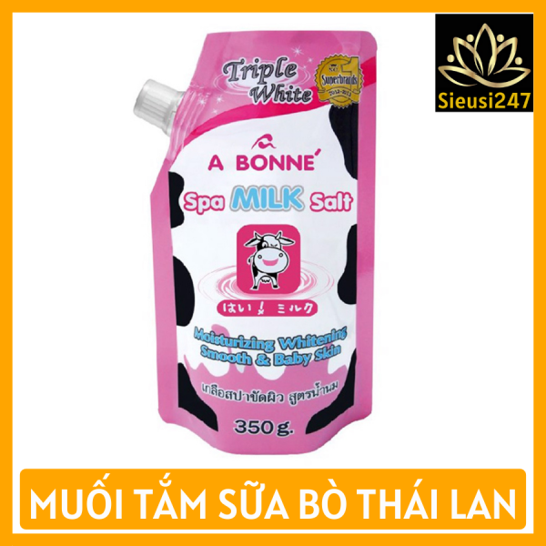 [HCM]Muối Sữa Tắm Trắng Spa A Bonne- Spa Milk Salt350g Bổ Sung Tinh Chất Thiên Nhiên Cần Thiết Giúp Da Trắng Sáng nhập khẩu