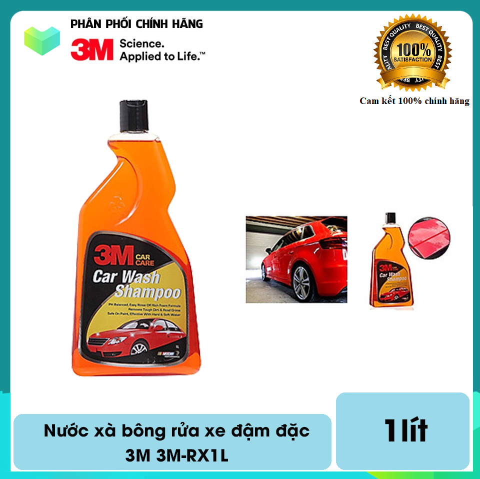 Nước xà bông rửa xe đậm đặc 3M 3M-RX1L (1lít)