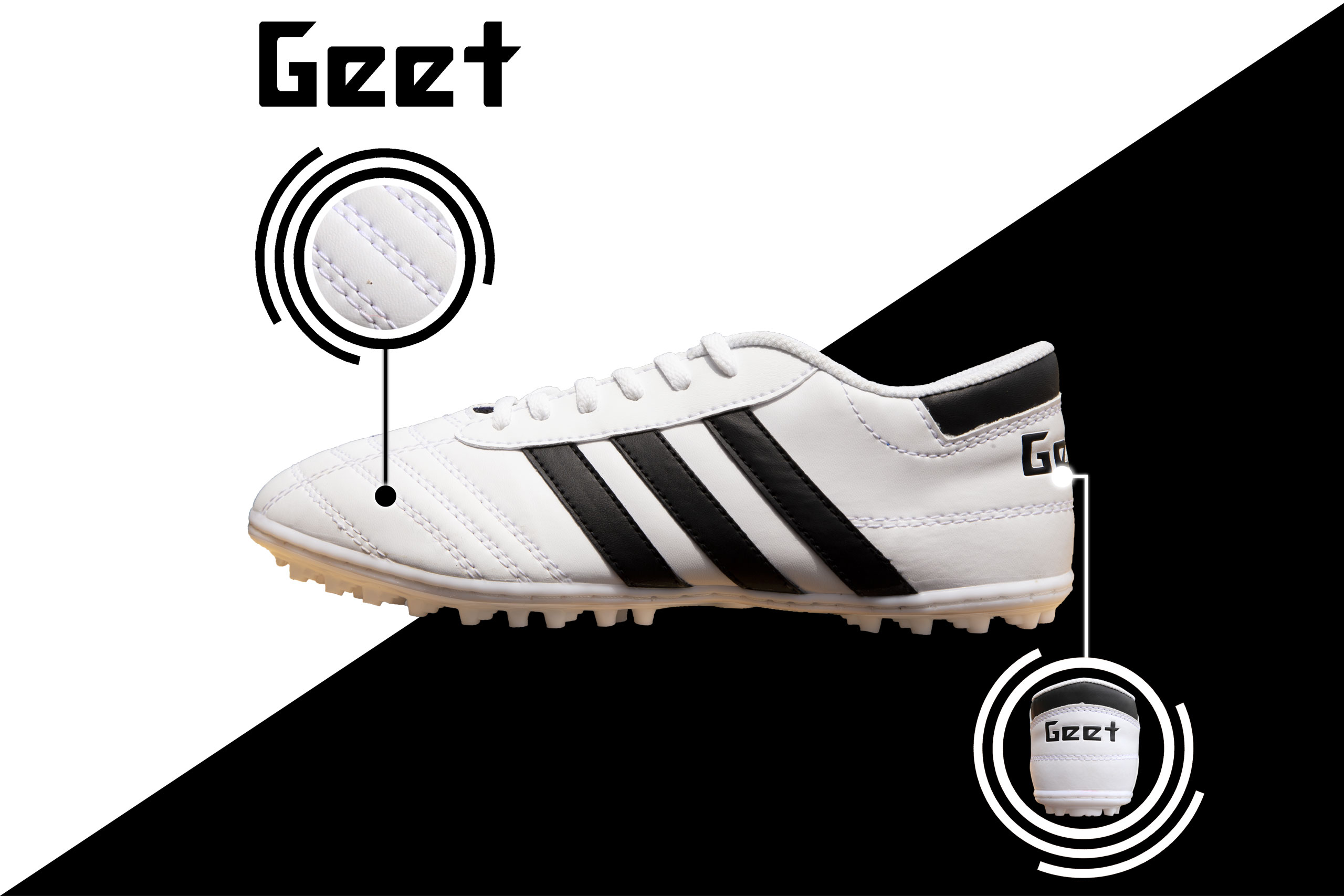 [Chính Hãng ☑️] Giày bóng đá 3 Sọc Geet size 36 đến 43