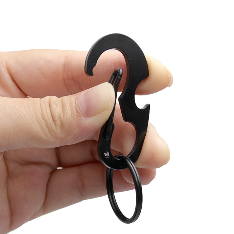 Strong metal keychain, can open cap for freshwater, beer .. 0001000