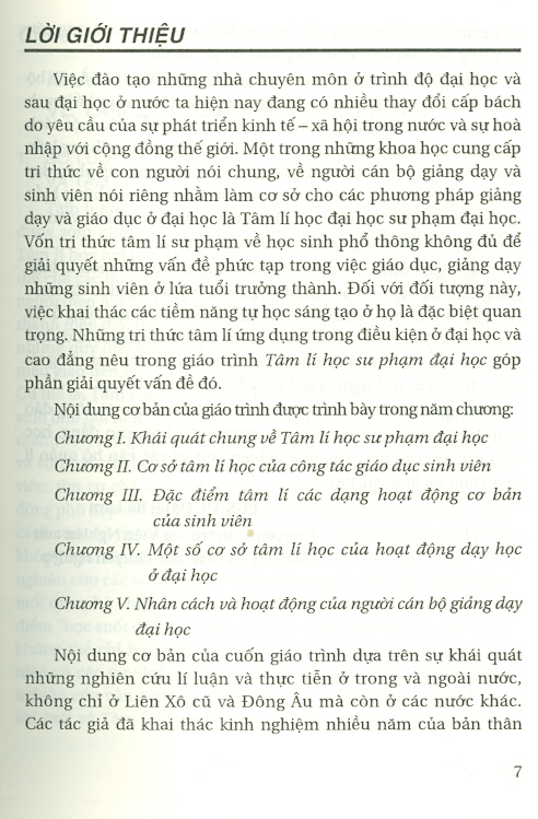 Tâm Lí Học Sư Phạm Đại Học