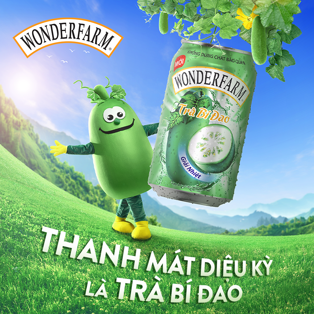 [Duy nhất 25.02 - 28.02]  [Giao hàng Hồ Chí Minh] 1 Thùng - Trà Bí Đao WONDERFARM 440ml