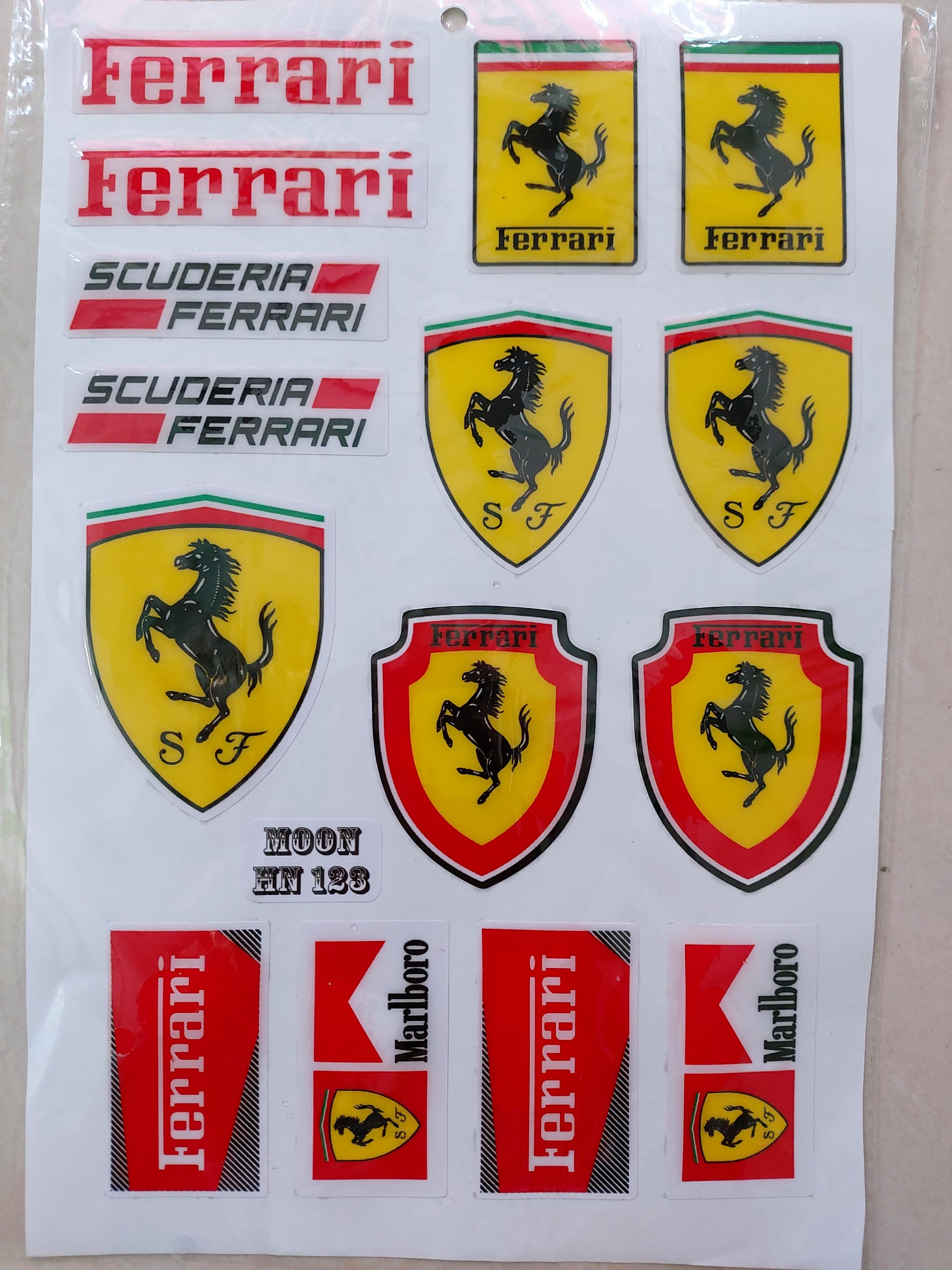 combo logo sticker dán nổi trọn bộ 18x25cm