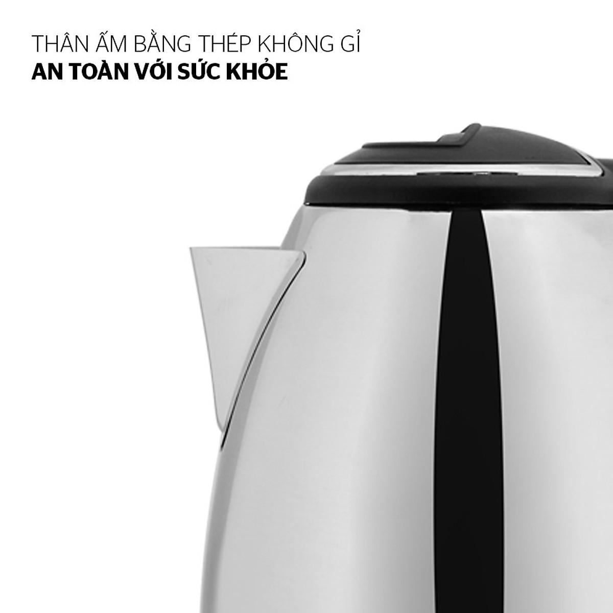 Ấm Siêu Tốc Inox Happy Time Sunhouse HTD1081 (1.8 lít)