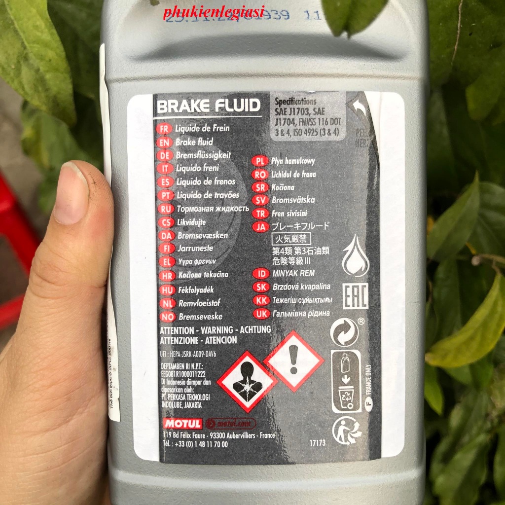 Dầu thắng, phanh tổng hợp Motul Dot 3 & Dot 4 500ML
