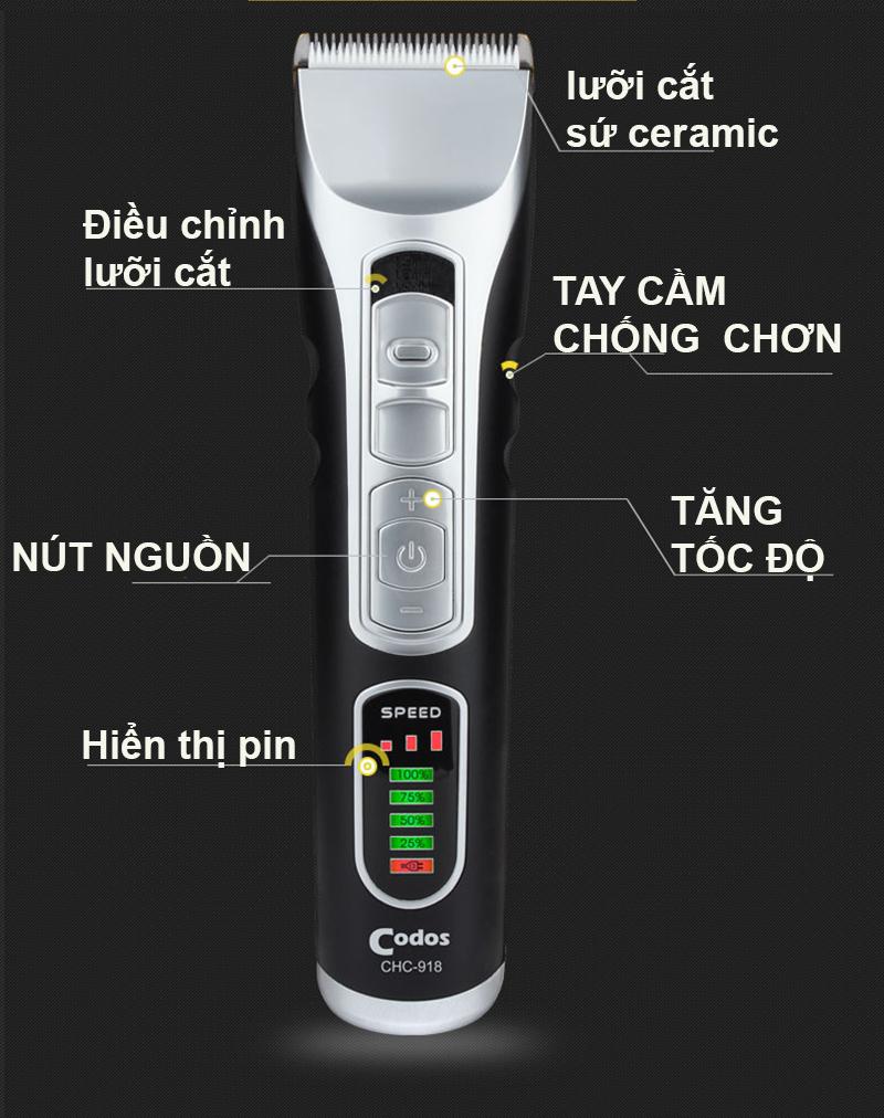 Tông Đơ Cắt Tóc Cao Cấp Codos Chc-918