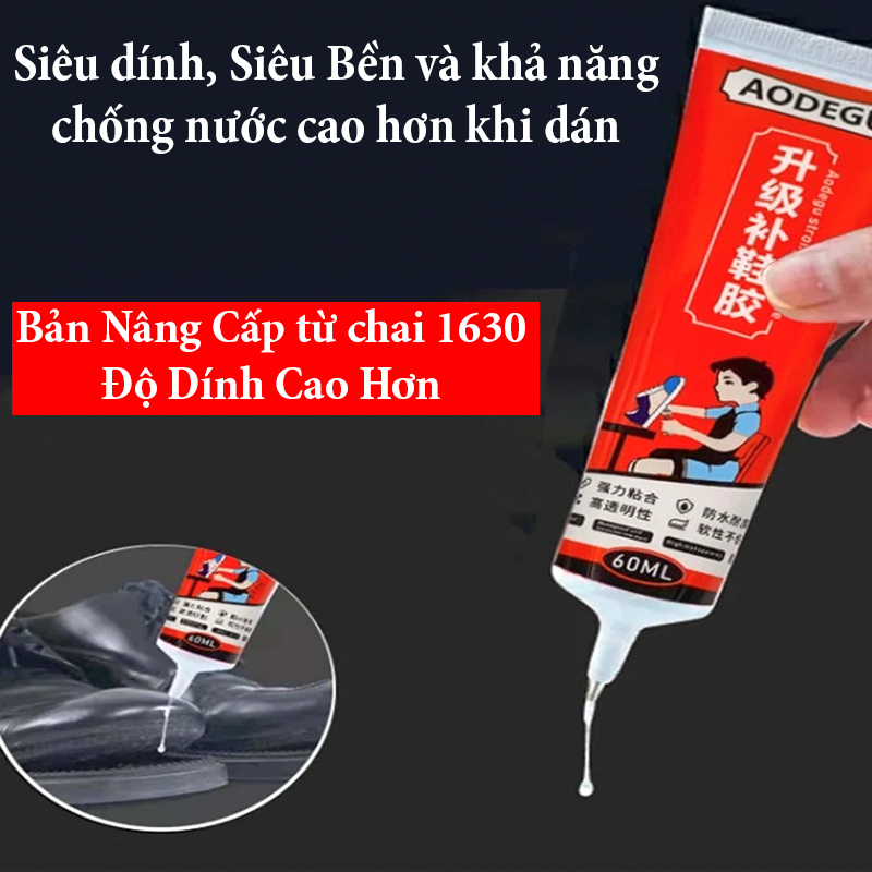 Keo chuyên dán giày dép, đồ da siêu dính trong suốt 1630 60ml