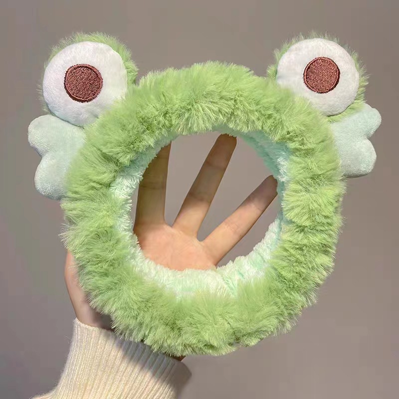 Bờm cài tóc hàn quốc, bờm con ếch cài tóc YUUKI,bờm tóc con ếch đáng yêu, băng đô cài tóc cute