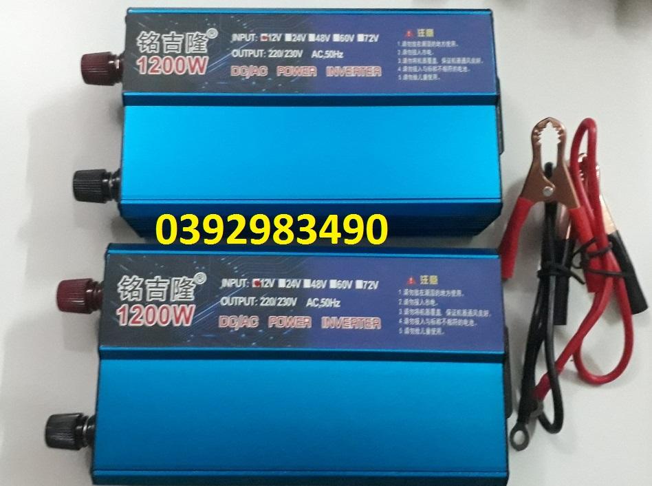Combo 2 Bộ kich điện inverter 12v lên 220v 1200W - Inverter1200w - Bộ chuyển đổi nguồn điện 12V 220V