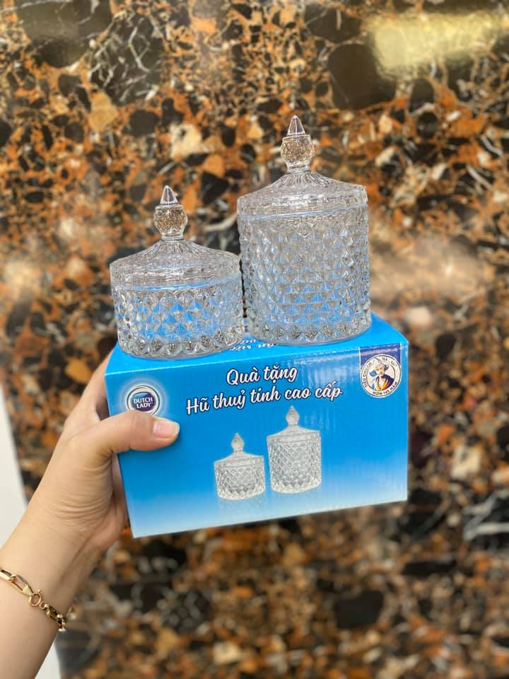 [HCM]HỘP 2 HỦ THUỶ TINH DUTCH LADY