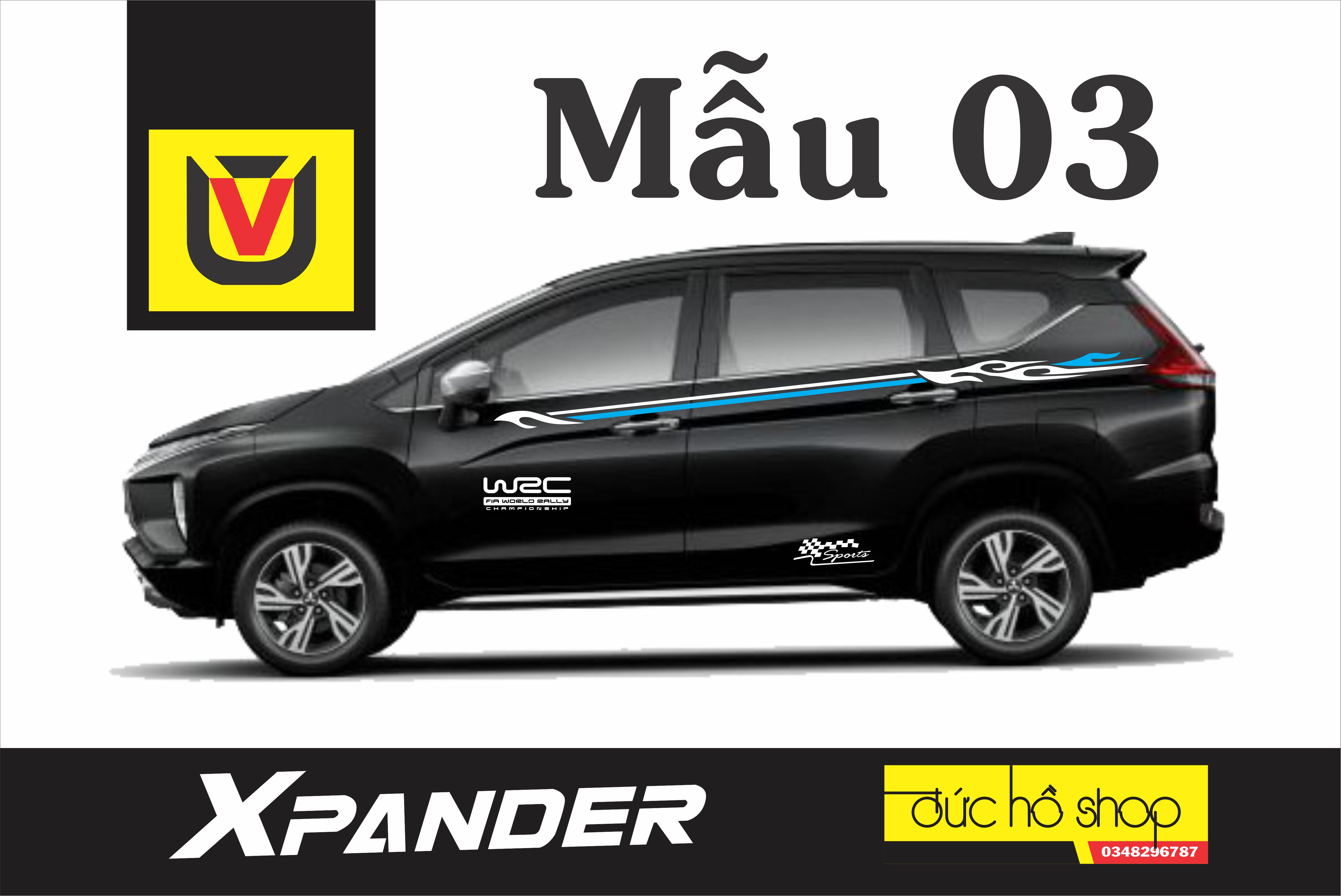 Tem xe Mitsubishi Xpander dành cho xe màu đen